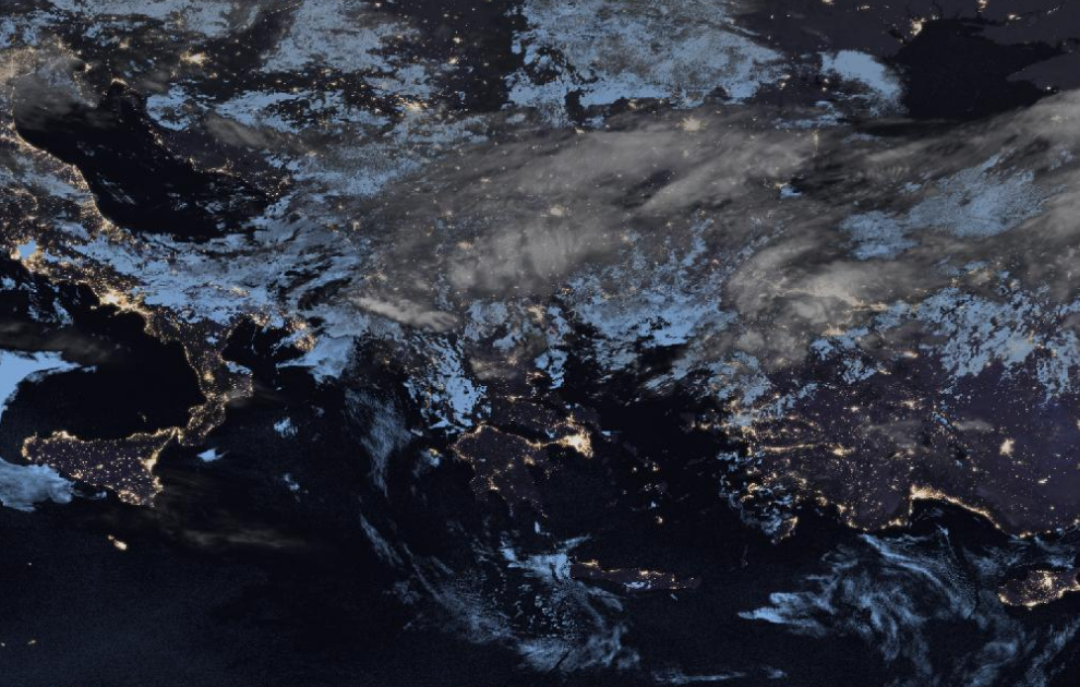 Τελευταία δορυφορική εικόνα νεφοκάλυψης