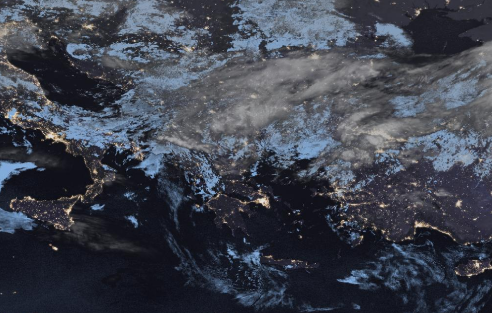 Τελευταία δορυφορική εικόνα νεφοκάλυψης