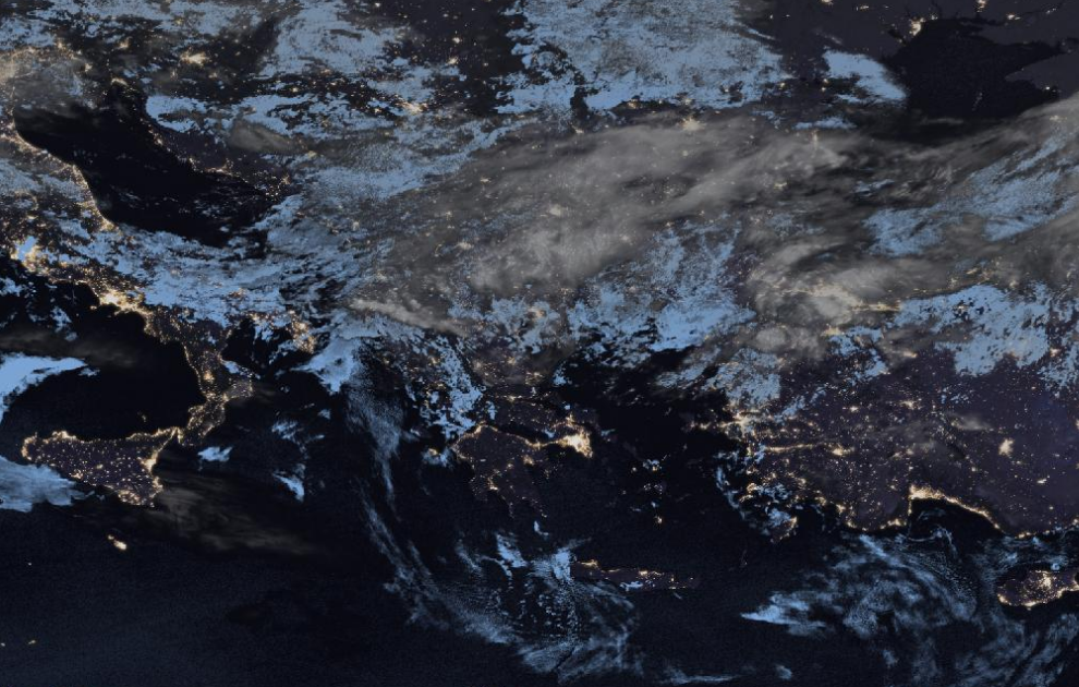 Τελευταία δορυφορική εικόνα νεφοκάλυψης