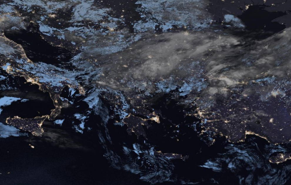 Τελευταία δορυφορική εικόνα νεφοκάλυψης