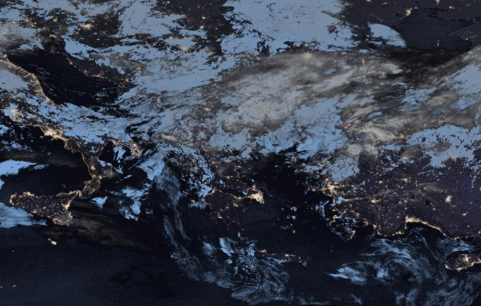 Τελευταία δορυφορική εικόνα νεφοκάλυψης