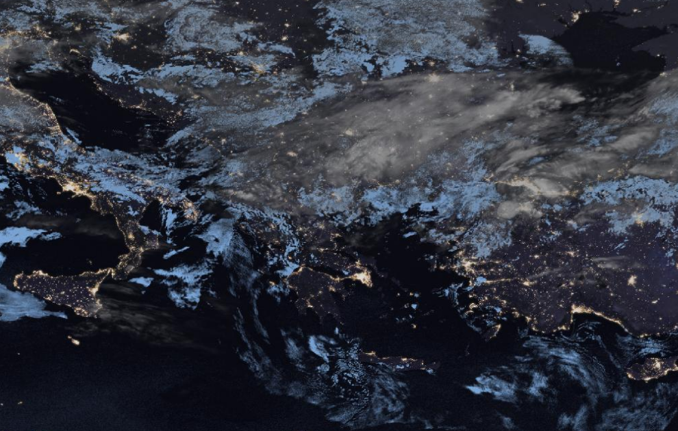 Τελευταία δορυφορική εικόνα νεφοκάλυψης