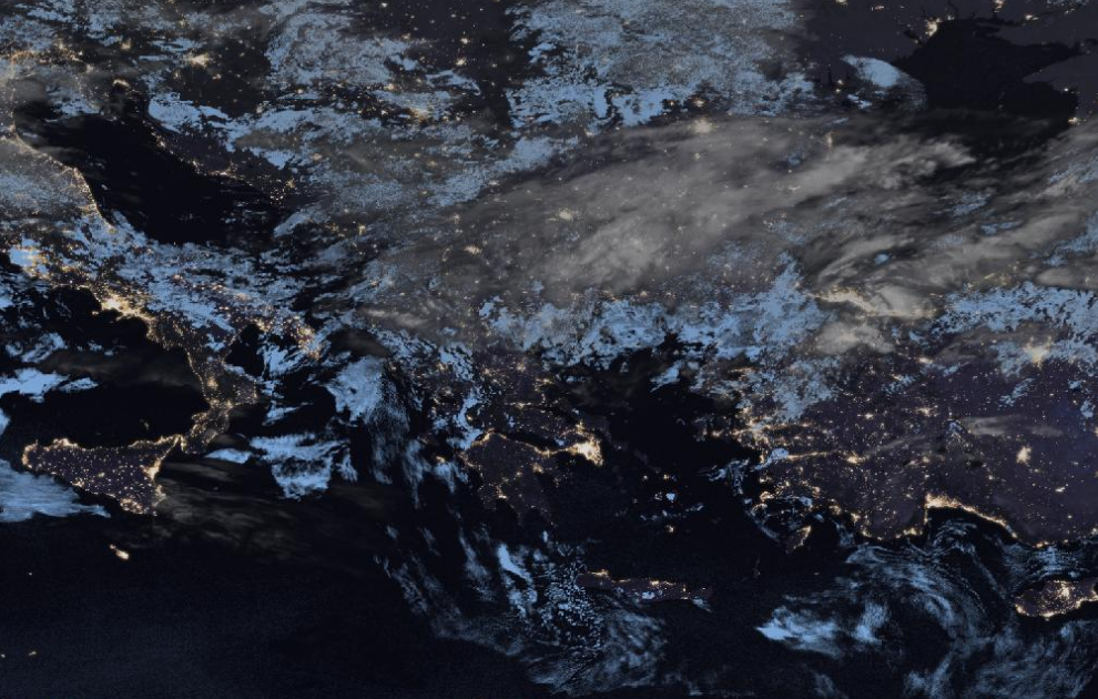 Τελευταία δορυφορική εικόνα νεφοκάλυψης