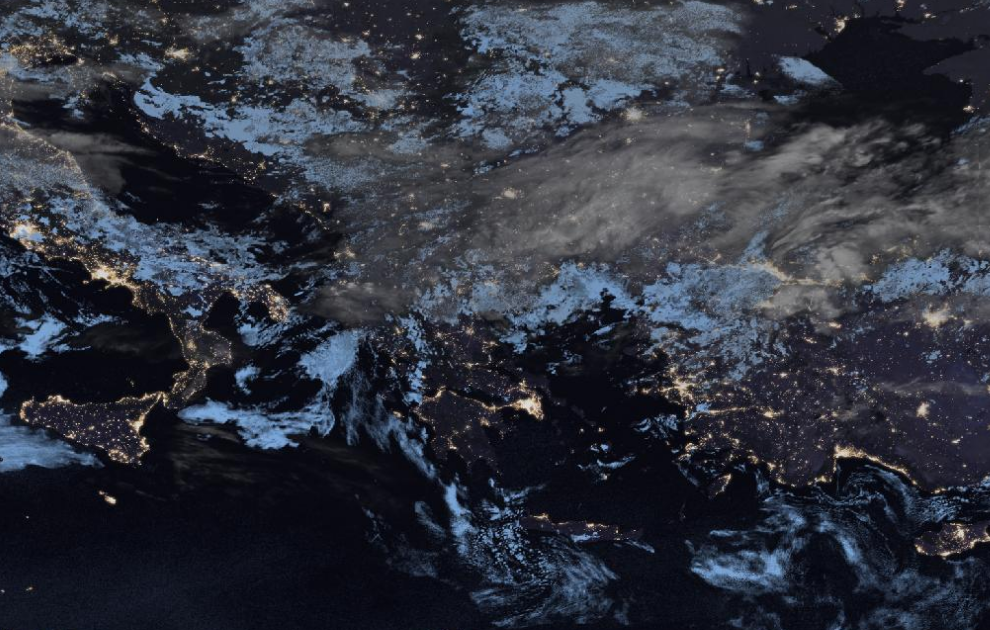 Τελευταία δορυφορική εικόνα νεφοκάλυψης