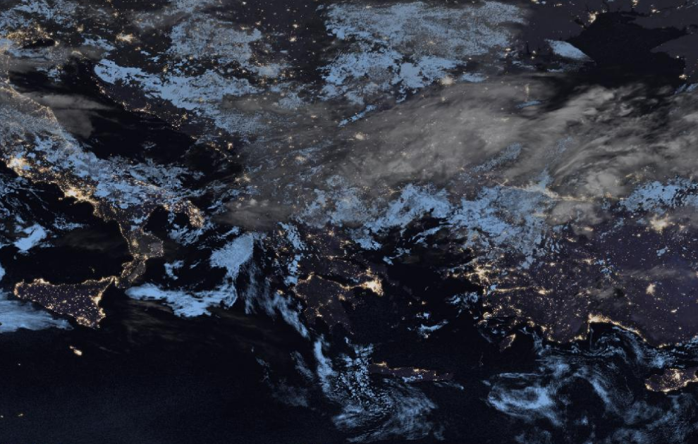 Τελευταία δορυφορική εικόνα νεφοκάλυψης