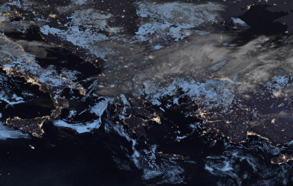 Τελευταία δορυφορική εικόνα νεφοκάλυψης