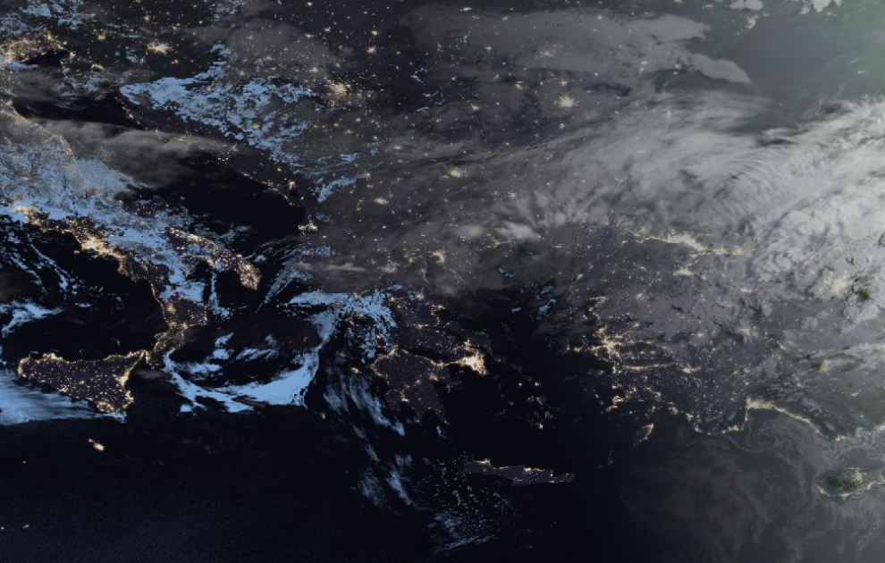 Τελευταία δορυφορική εικόνα νεφοκάλυψης