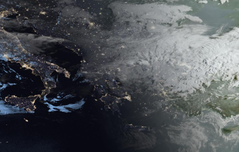 Τελευταία δορυφορική εικόνα νεφοκάλυψης