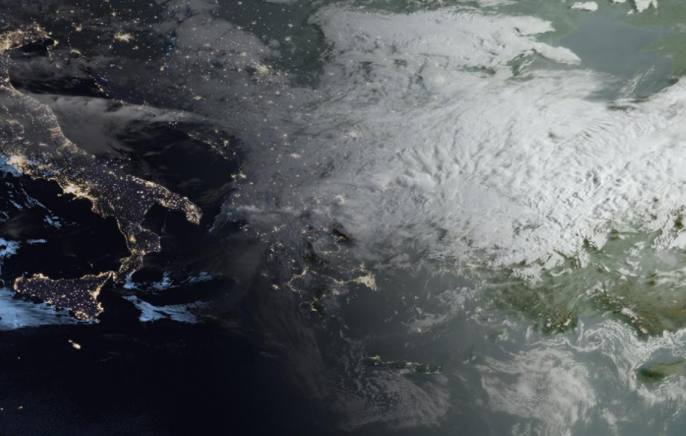 Τελευταία δορυφορική εικόνα νεφοκάλυψης