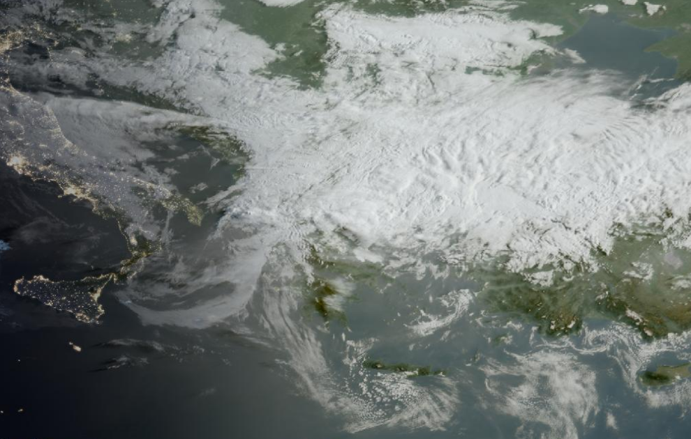 Τελευταία δορυφορική εικόνα νεφοκάλυψης