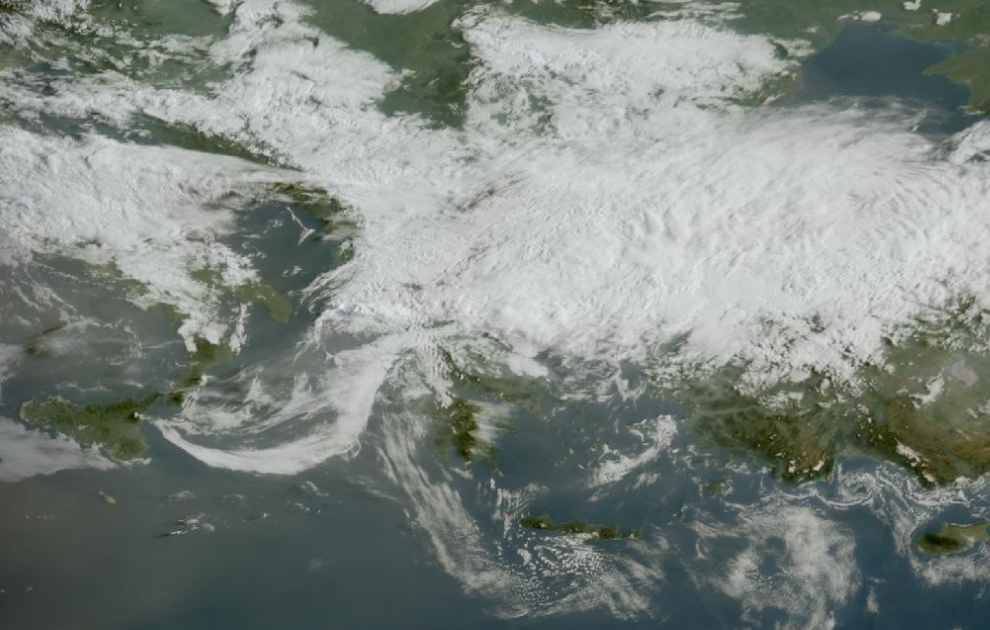 Τελευταία δορυφορική εικόνα νεφοκάλυψης