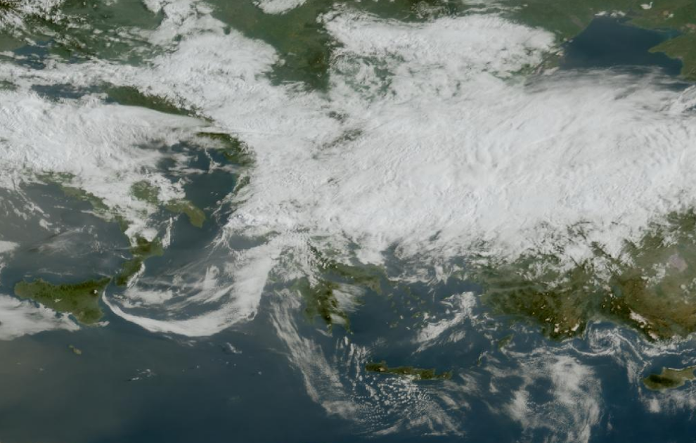 Τελευταία δορυφορική εικόνα νεφοκάλυψης