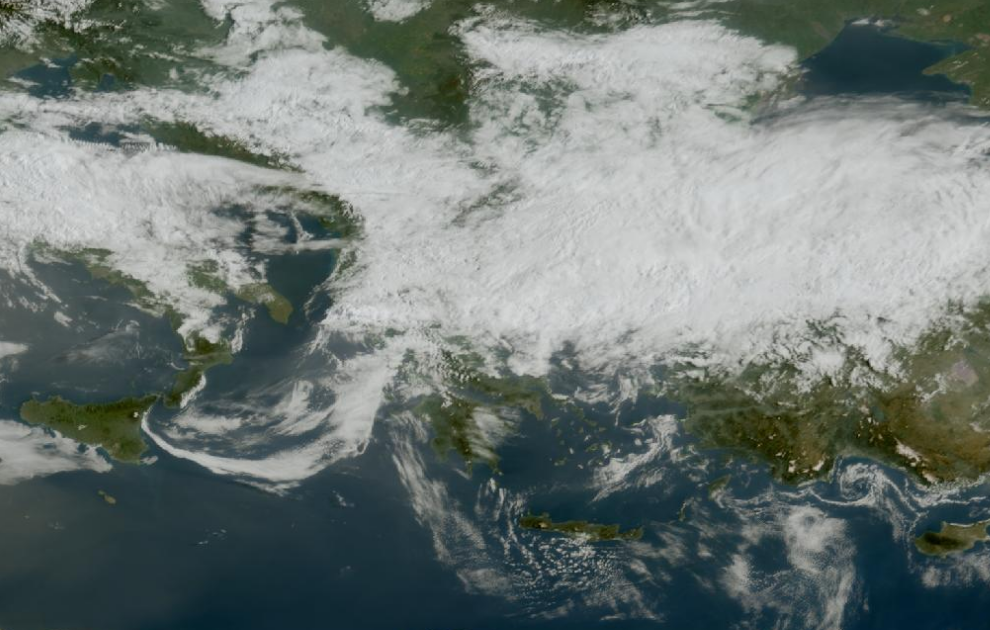 Τελευταία δορυφορική εικόνα νεφοκάλυψης