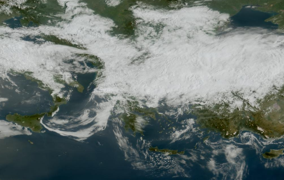 Τελευταία δορυφορική εικόνα νεφοκάλυψης