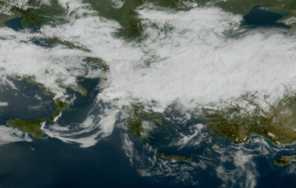 Τελευταία δορυφορική εικόνα νεφοκάλυψης