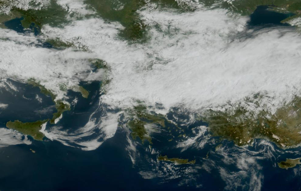 Τελευταία δορυφορική εικόνα νεφοκάλυψης