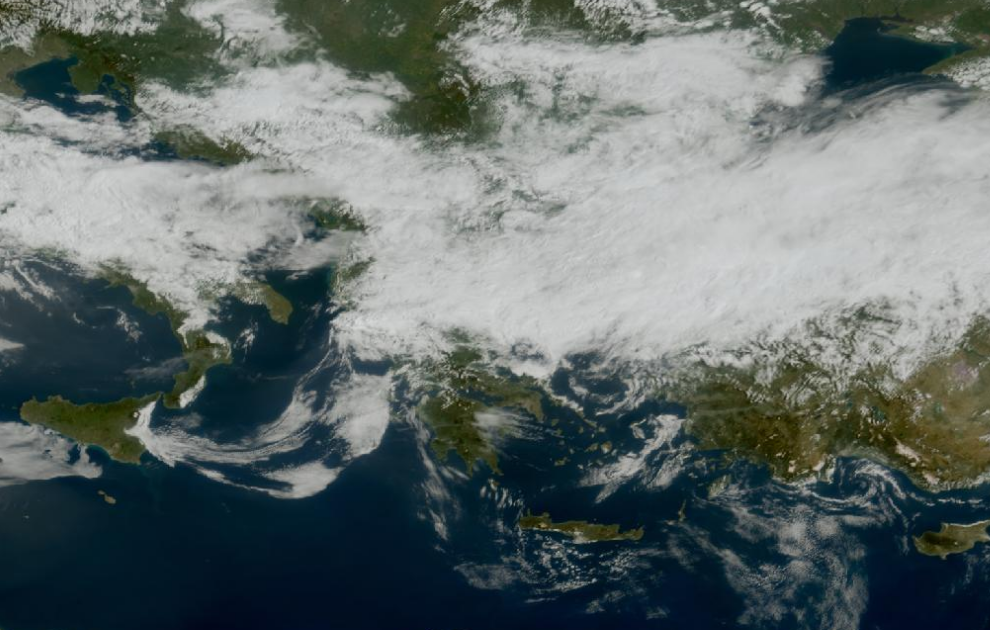 Τελευταία δορυφορική εικόνα νεφοκάλυψης