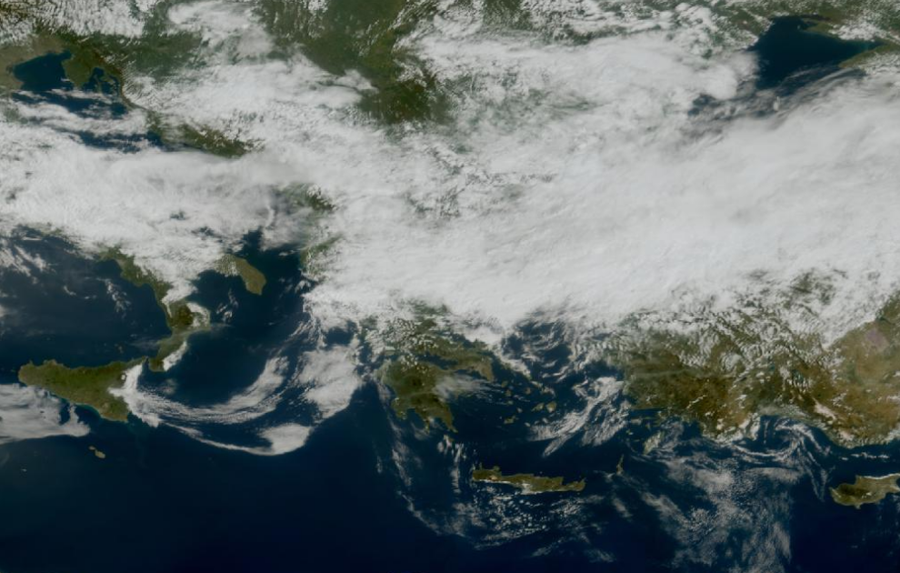 Τελευταία δορυφορική εικόνα νεφοκάλυψης