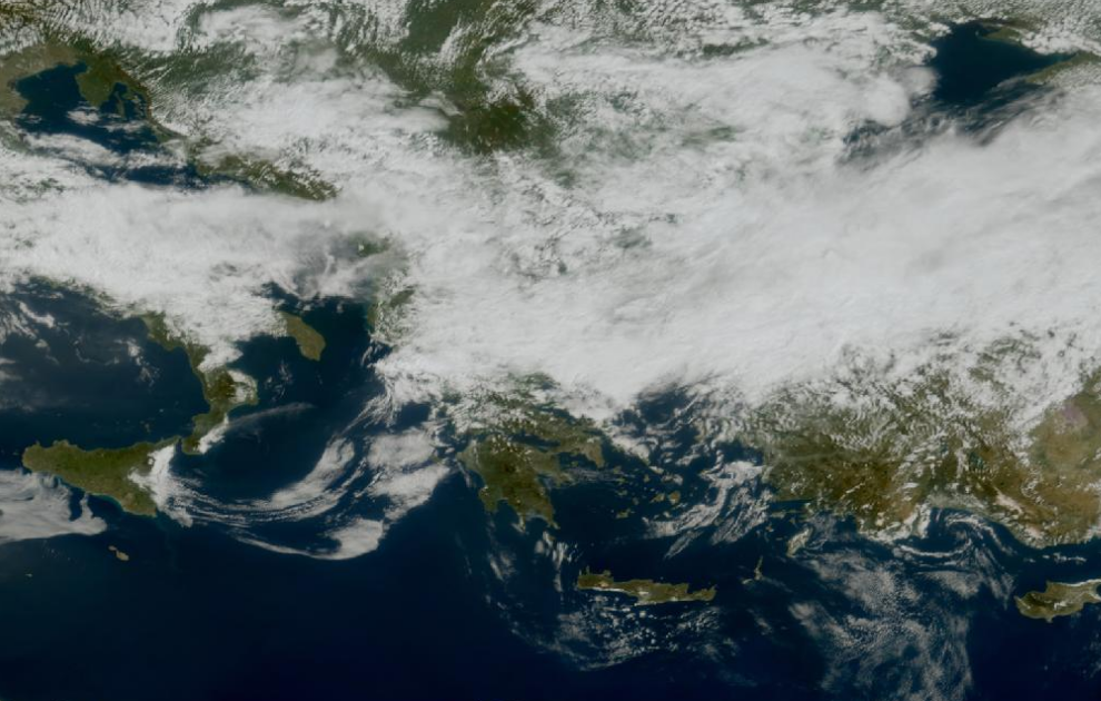 Τελευταία δορυφορική εικόνα νεφοκάλυψης