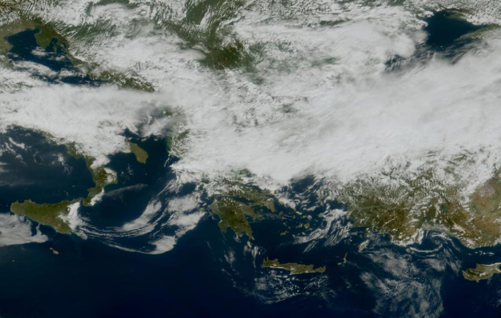 Τελευταία δορυφορική εικόνα νεφοκάλυψης