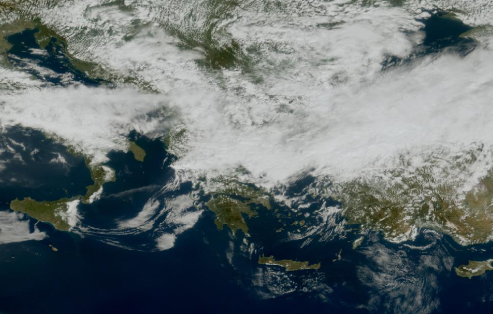 Τελευταία δορυφορική εικόνα νεφοκάλυψης