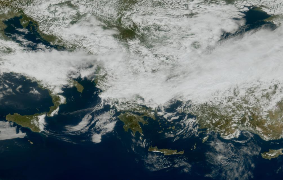 Τελευταία δορυφορική εικόνα νεφοκάλυψης