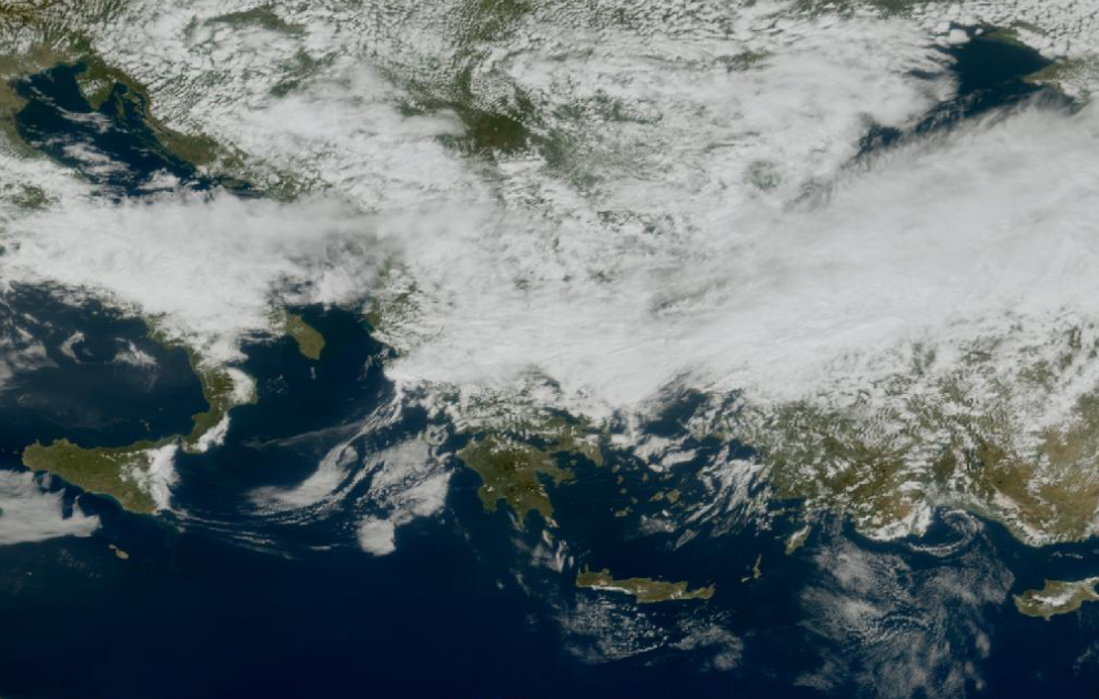 Τελευταία δορυφορική εικόνα νεφοκάλυψης