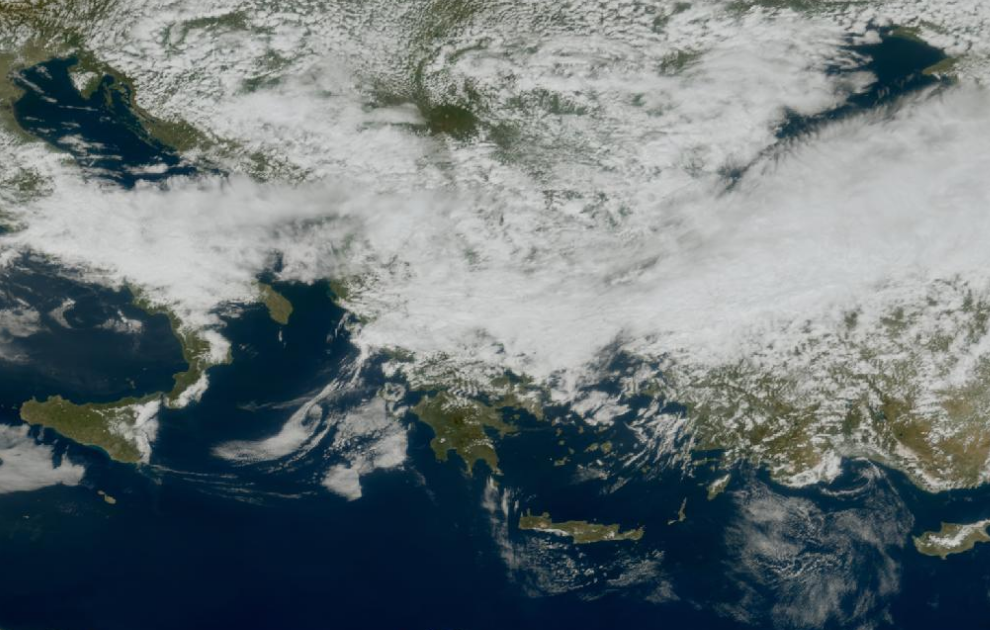 Τελευταία δορυφορική εικόνα νεφοκάλυψης