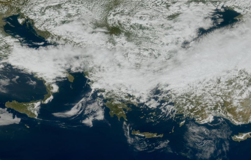 Τελευταία δορυφορική εικόνα νεφοκάλυψης