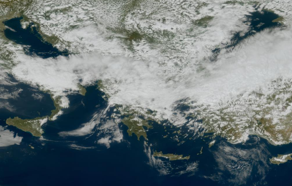 Τελευταία δορυφορική εικόνα νεφοκάλυψης