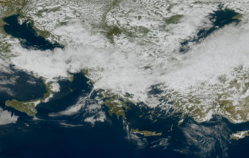 Τελευταία δορυφορική εικόνα νεφοκάλυψης