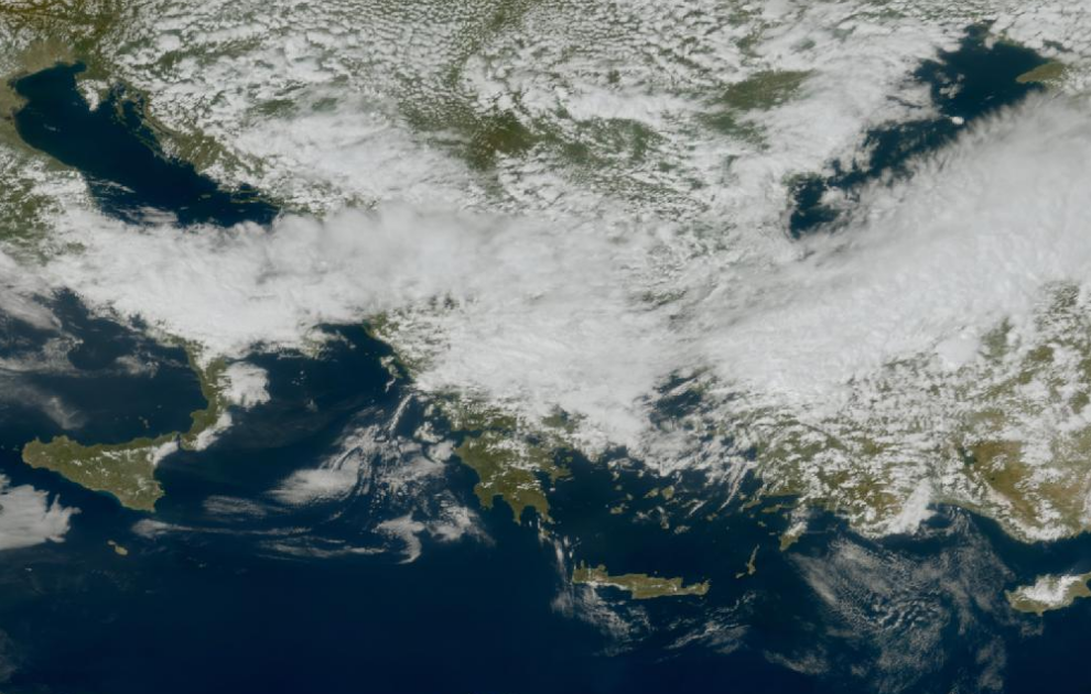 Τελευταία δορυφορική εικόνα νεφοκάλυψης