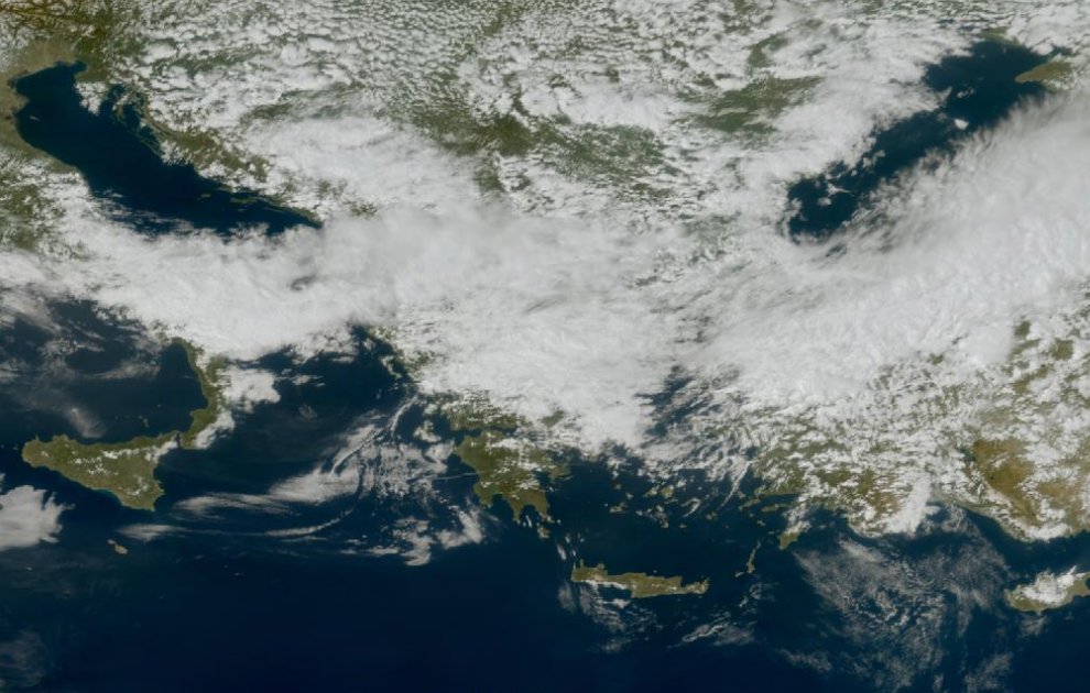 Τελευταία δορυφορική εικόνα νεφοκάλυψης