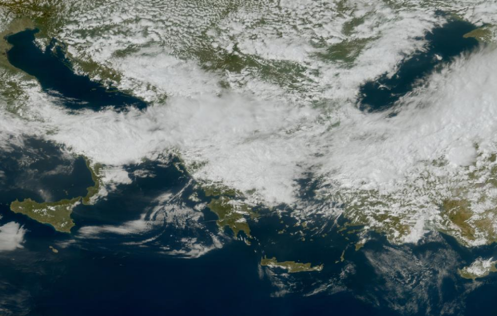 Τελευταία δορυφορική εικόνα νεφοκάλυψης