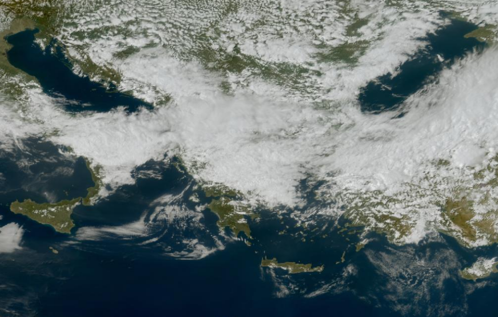 Τελευταία δορυφορική εικόνα νεφοκάλυψης