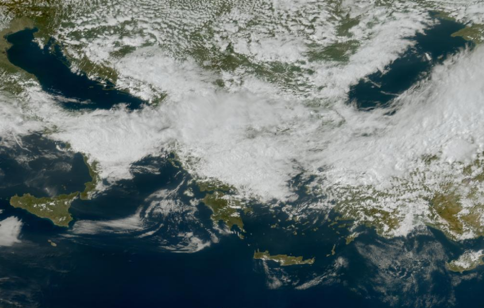 Τελευταία δορυφορική εικόνα νεφοκάλυψης