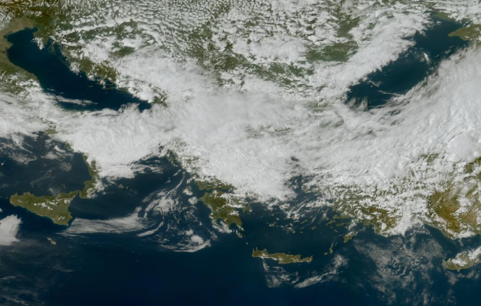 Τελευταία δορυφορική εικόνα νεφοκάλυψης