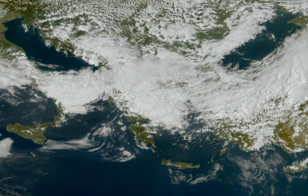 Τελευταία δορυφορική εικόνα νεφοκάλυψης