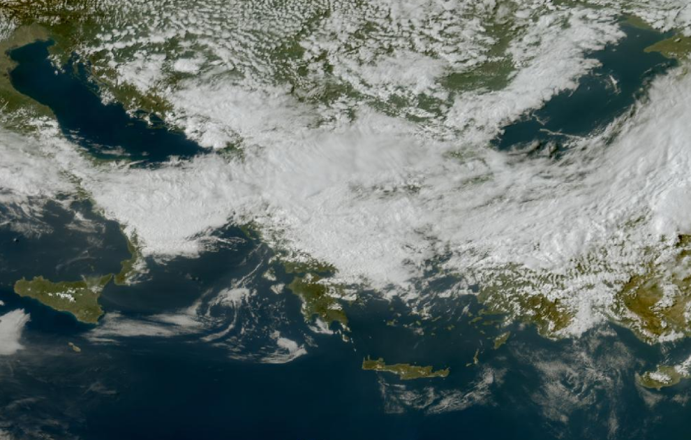 Τελευταία δορυφορική εικόνα νεφοκάλυψης