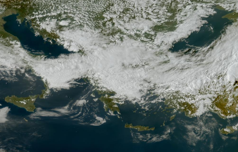 Τελευταία δορυφορική εικόνα νεφοκάλυψης