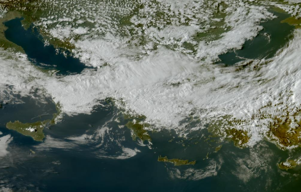 Τελευταία δορυφορική εικόνα νεφοκάλυψης