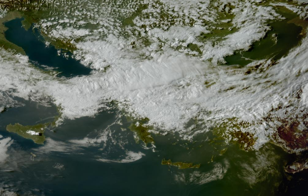 Τελευταία δορυφορική εικόνα νεφοκάλυψης