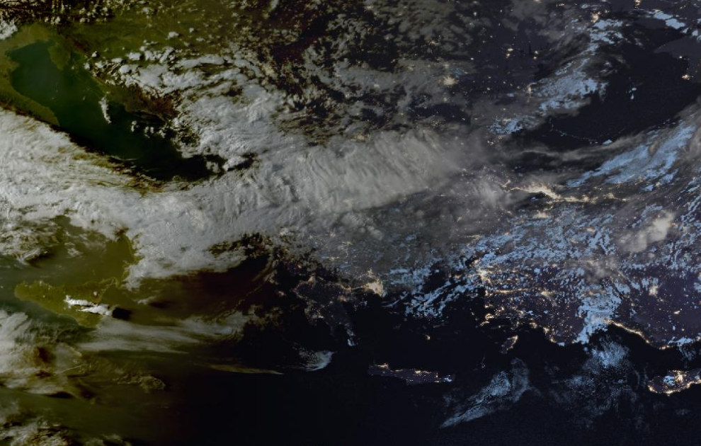 Τελευταία δορυφορική εικόνα νεφοκάλυψης