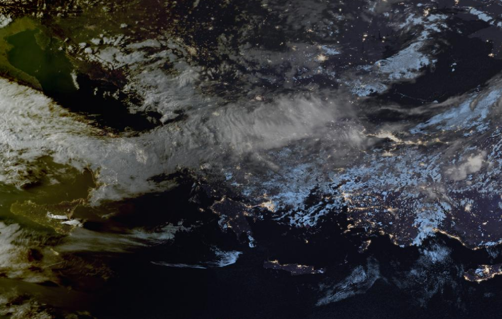 Τελευταία δορυφορική εικόνα νεφοκάλυψης