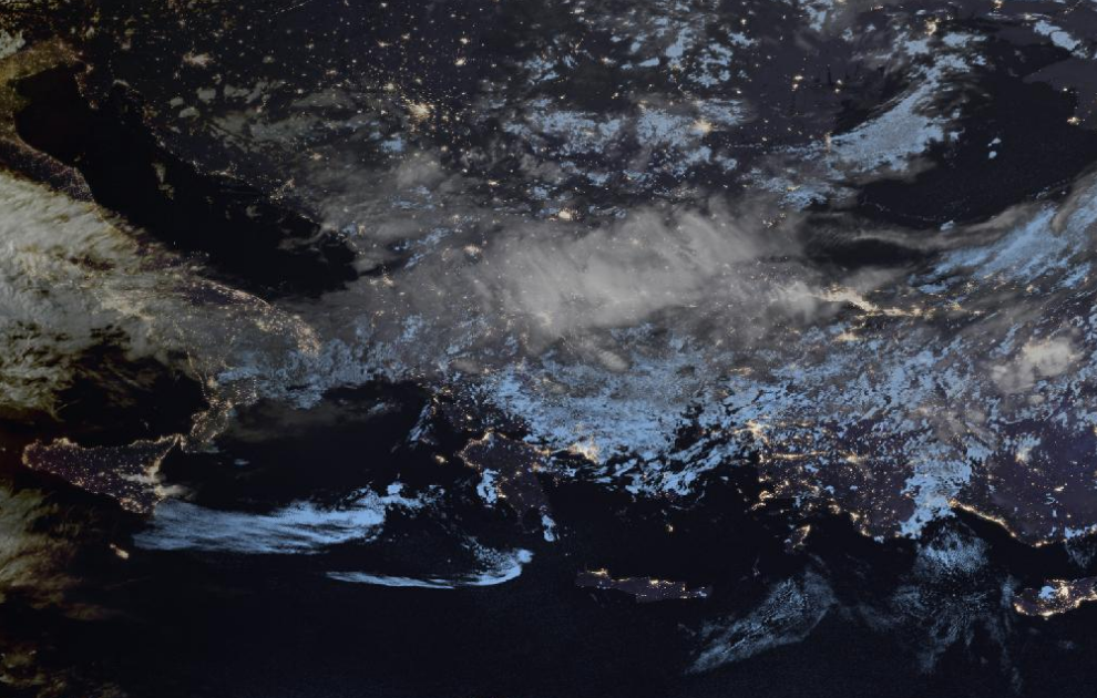 Τελευταία δορυφορική εικόνα νεφοκάλυψης