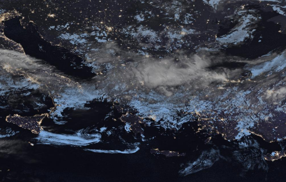 Τελευταία δορυφορική εικόνα νεφοκάλυψης