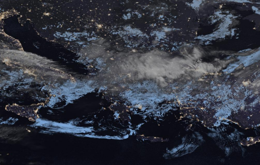 Τελευταία δορυφορική εικόνα νεφοκάλυψης