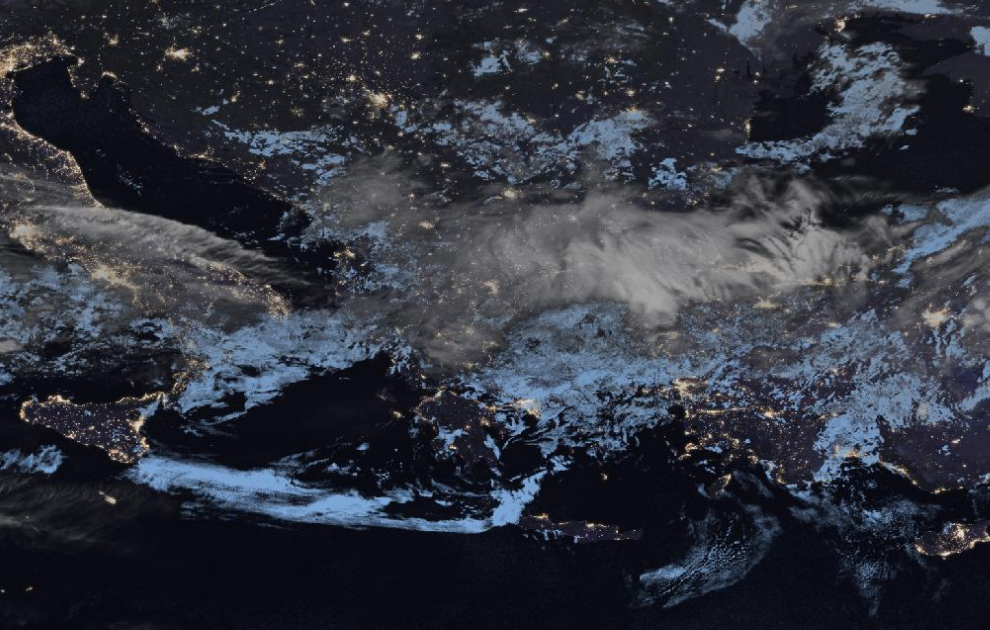 Τελευταία δορυφορική εικόνα νεφοκάλυψης