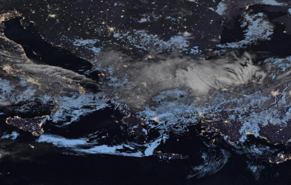 Τελευταία δορυφορική εικόνα νεφοκάλυψης