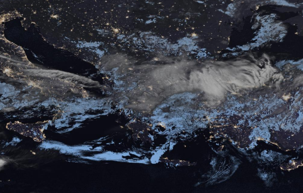 Τελευταία δορυφορική εικόνα νεφοκάλυψης